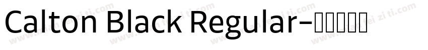 Calton Black Regular字体转换